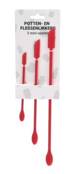 Set van 3 spatels rood , incl. staffelkorting